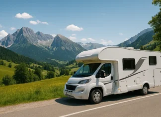 camping car en montagne
