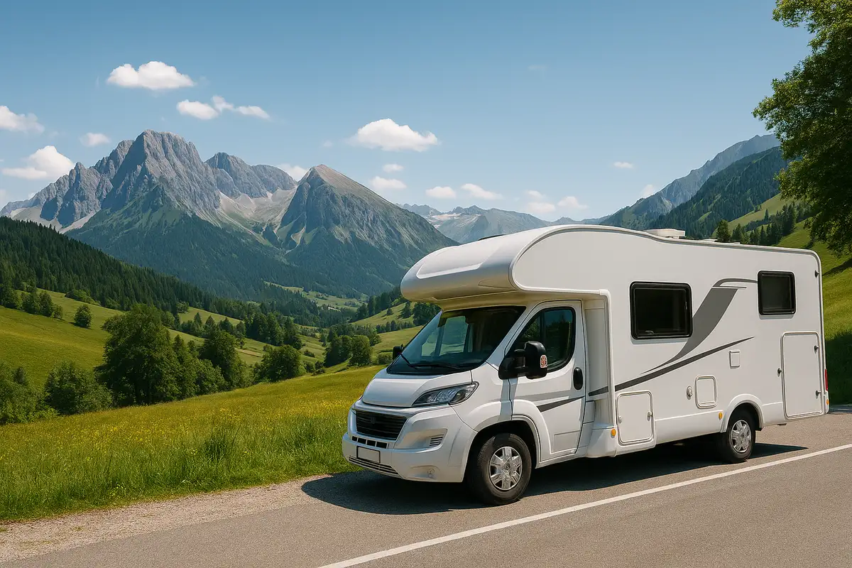 camping car en montagne