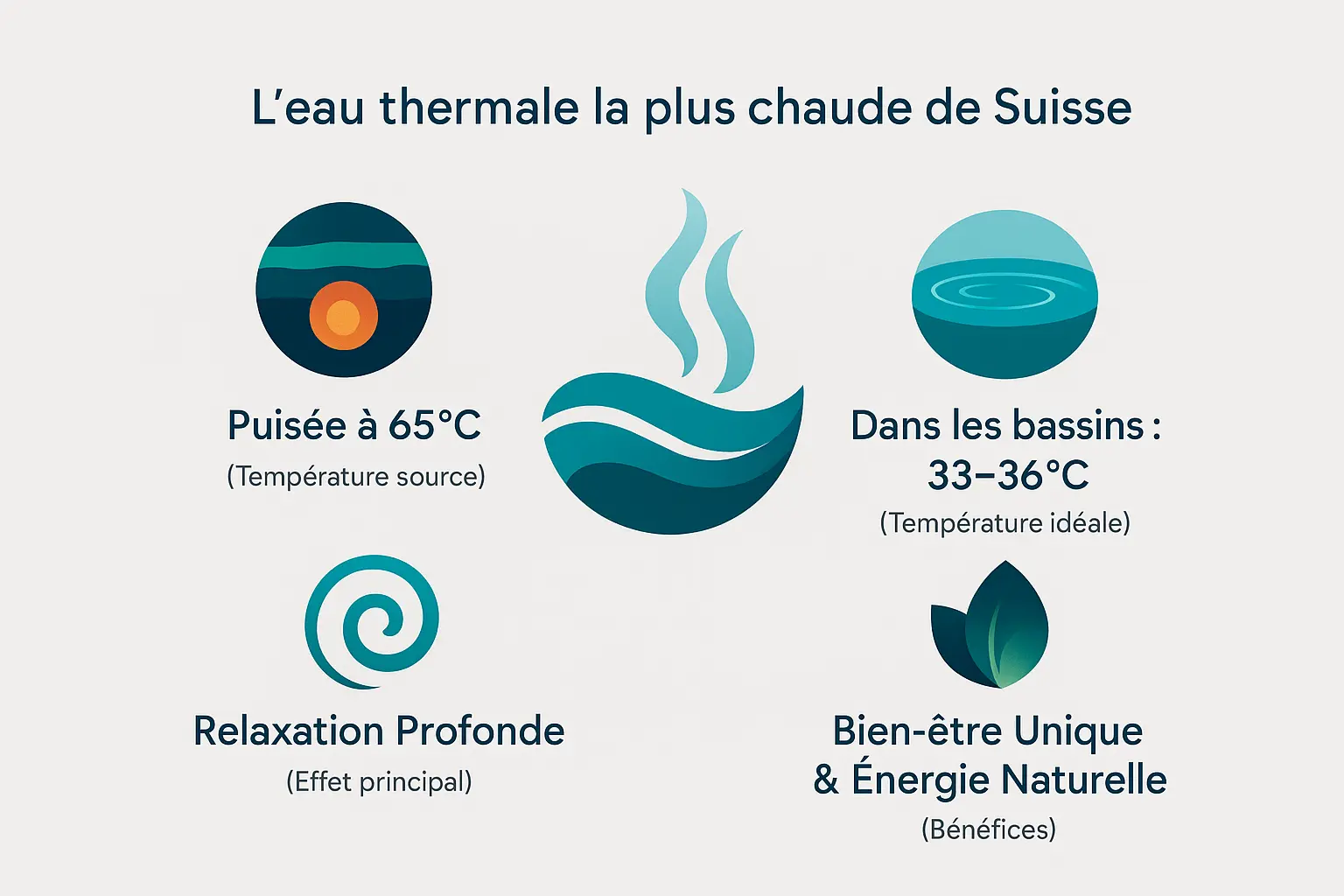 Eau thermale des Bains de Lavey, source la plus chaude de Suisse