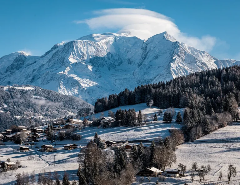 vue sur le Mont Blanc depuis Combloux