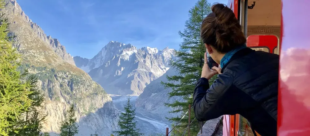 Panorama depuis le train du Montenvers