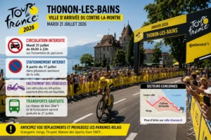 Tour de France 2026 : circulation, stationnement… tout ce qu’il faut savoir avant l’arrivée des coureurs à Thonon-les-Bains