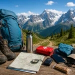 équipement de randonnée en pleine nature