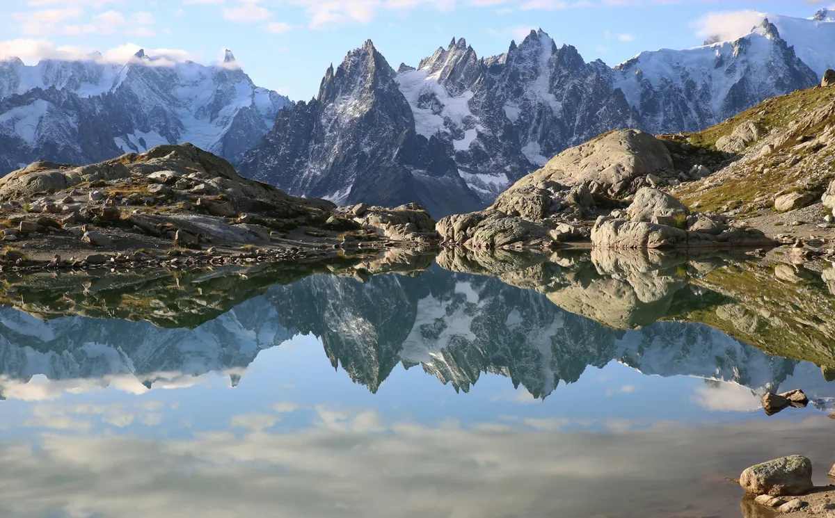 La vue imprenable depuis la Lac Blanc