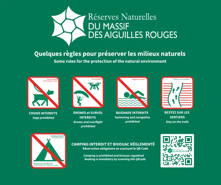 Quelques règles applicables dans la réserve naturelle nationale des Aiguilles Rouges