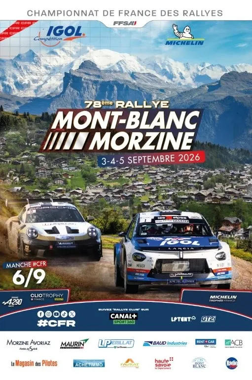 Affiche du Rallye Mont Blanc Morzine 2026